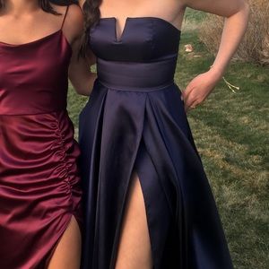 Strapless prom dress